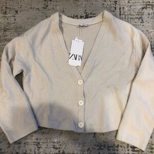 Zara Cropped Cardigan Sweater